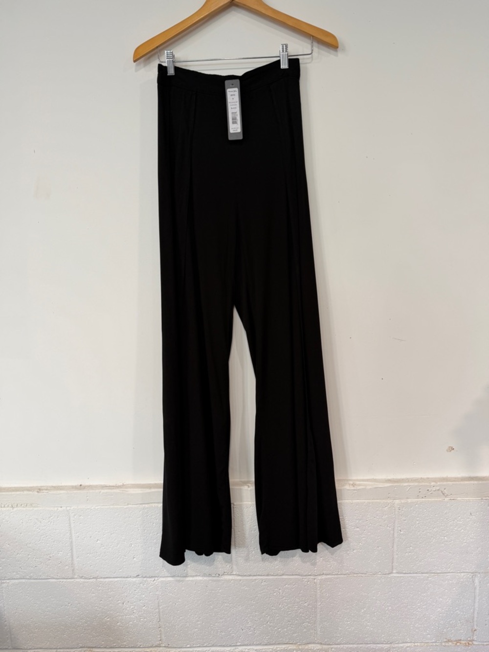 Michael Stars Black Wide-Leg Tulip Pull-On Pants